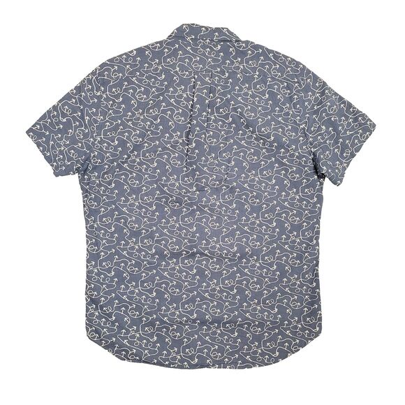 J.Crew Secret Wash Shirting Sailing Shirt Mens Medium Blue Organic Cotton - Picture 2 of 5